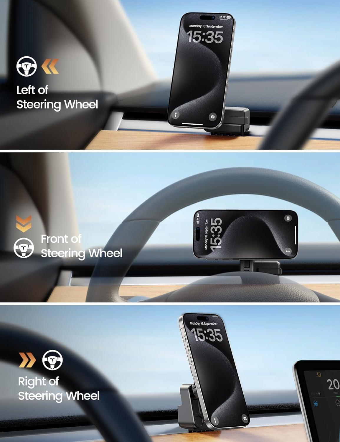 imageLamicall for Tesla Phone Mount Holder Strongest Magnet Power for Tesla Model 3 Y Car Accessories fits iPhone 16 15 14 Pro Max Plus ONLY FIT for 20172022 Model 3 20202023 Model Y