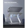 imageLamicall Adjustable Laptop Stand Portable Laptop Riser Aluminum Laptop Stand for Desk Foldable Ergonomic Computer Notebook Stand Holder for MacBook Air Pro Dell XPS HP 10173  Silver1Silver
