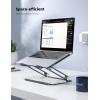 imageLamicall Adjustable Laptop Stand Portable Laptop Riser Aluminum Laptop Stand for Desk Foldable Ergonomic Computer Notebook Stand Holder for MacBook Air Pro Dell XPS HP 10173  Silver3Gray