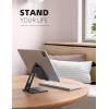 imageLamicall Adjustable Tablet Stand Holder  Foldable Tablet Dock 360 Degree Rotating Desktop Tablet Mount Compatible with iPad Pro 11  129 Mini Air Tabs Kindle and 47quot  13quot Tablet  BlackBlack