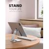 imageLamicall Adjustable Tablet Stand Holder  Foldable Tablet Dock 360 Degree Rotating Desktop Tablet Mount Compatible with iPad Pro 11  129 Mini Air Tabs Kindle and 47quot  13quot Tablet  BlackSilver