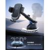 imageLamicall Car Phone Holder Mount 3in1 MilitaryGrade Suction Cup 360 Rotation Phone Holders for Your Car Metal Hook Cell Phone Car Mount Dashboard Vent Windshield for iPhone 16 All SmartphoneNEW Upgraded  LeatherGrain