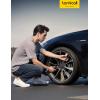 imageLamicall Portable Car Tire Inflator  Air Compressor 150 PSI 4X Faster Cordless Car Air Pump with Rechargeable Battery Digital Display Pressure Gauge LED Light for Cars Motorcycles Bike BallWithout 12 DC