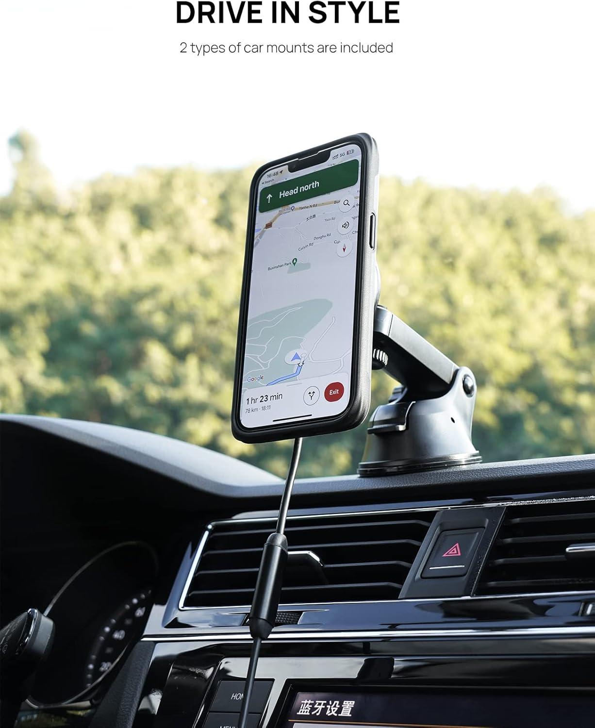 imageLamicall All Lock Car Wndshield Dashboard Suction Wireless Charging Phone MountUSBC Need Work with All Lock Airbag Case Not Included for iPhone or All Lock Phone Snap Adaptor Not Included