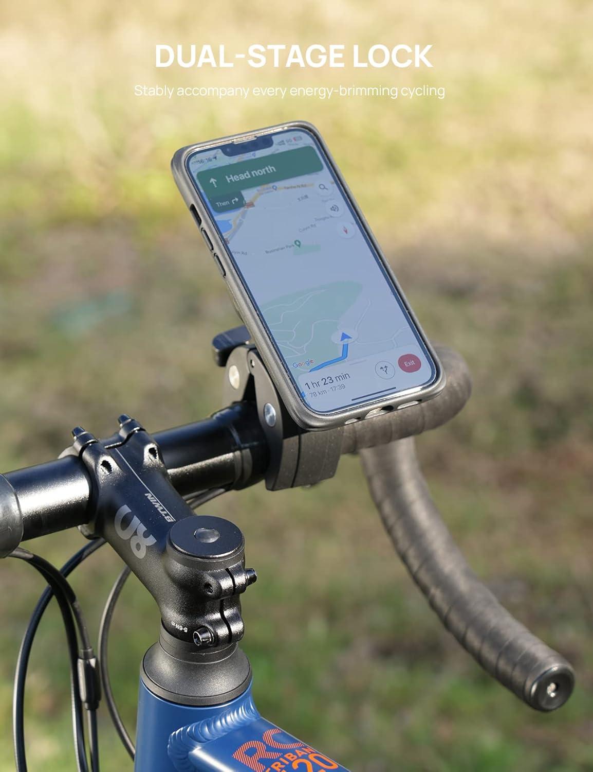 imageLamicall All Lock Scooter Motorcycle Bike Ebike Phone Mount Need Work with All Lock Airbag Case Not Included for iPhone or All Lock Universal Phone Snap Adaptor Not Included