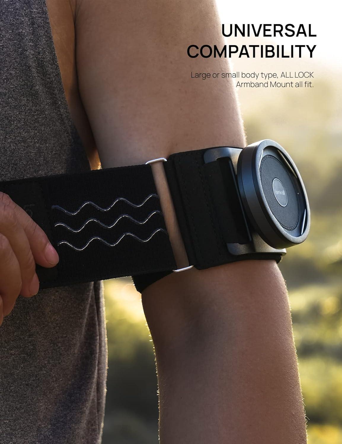 imageLamicall All Lock Sports Armband Mount for Running Walking Gym Session Need Work with All Lock Airbag Case Not Included for iPhone or All Lock Universal Phone Snap Adaptor Not Included