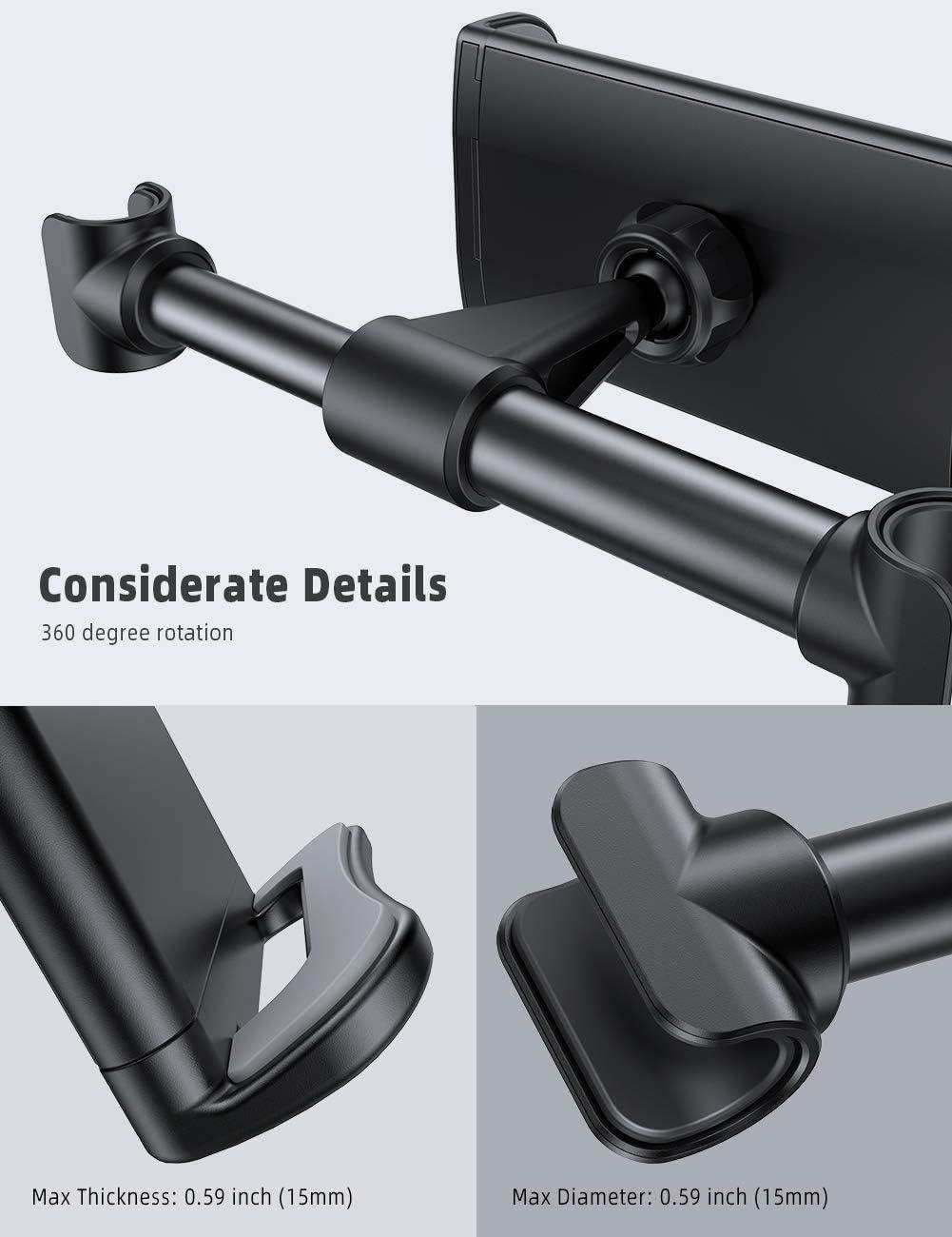 imageLamicall Car Headrest Mount Tablet Headrest Holder  Stand Cradle Compatible with iPad Pro Air Mini Galaxy Tabs Other 47105quot Cellphones and Tablets  BlackBlack