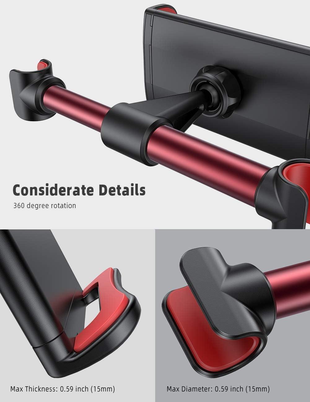 imageLamicall Car Headrest Mount Tablet Headrest Holder  Stand Cradle Compatible with iPad Pro Air Mini Galaxy Tabs Other 47105quot Cellphones and Tablets  BlackRed