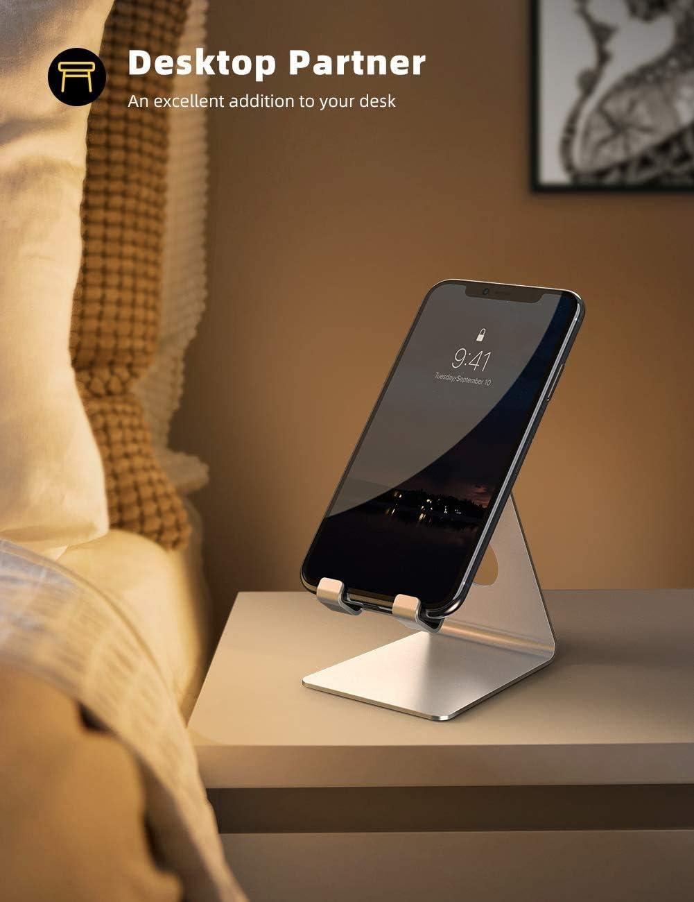 imageLamicall Cell Phone Stand Phone Dock Cradle Holder Stand for Office Desk  BlackSliver