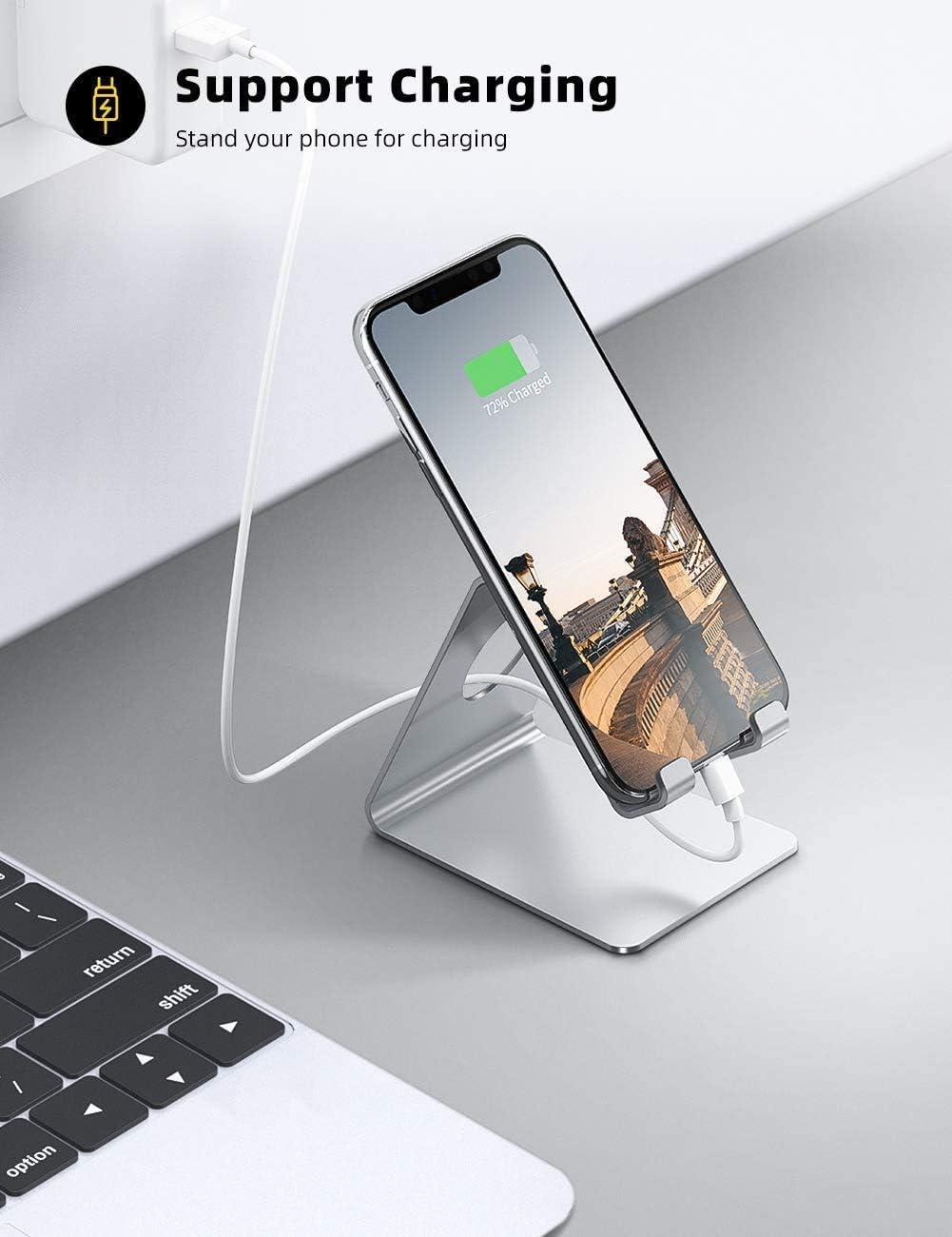 imageLamicall Cell Phone Stand Phone Dock Cradle Holder Stand for Office Desk  BlackSliver