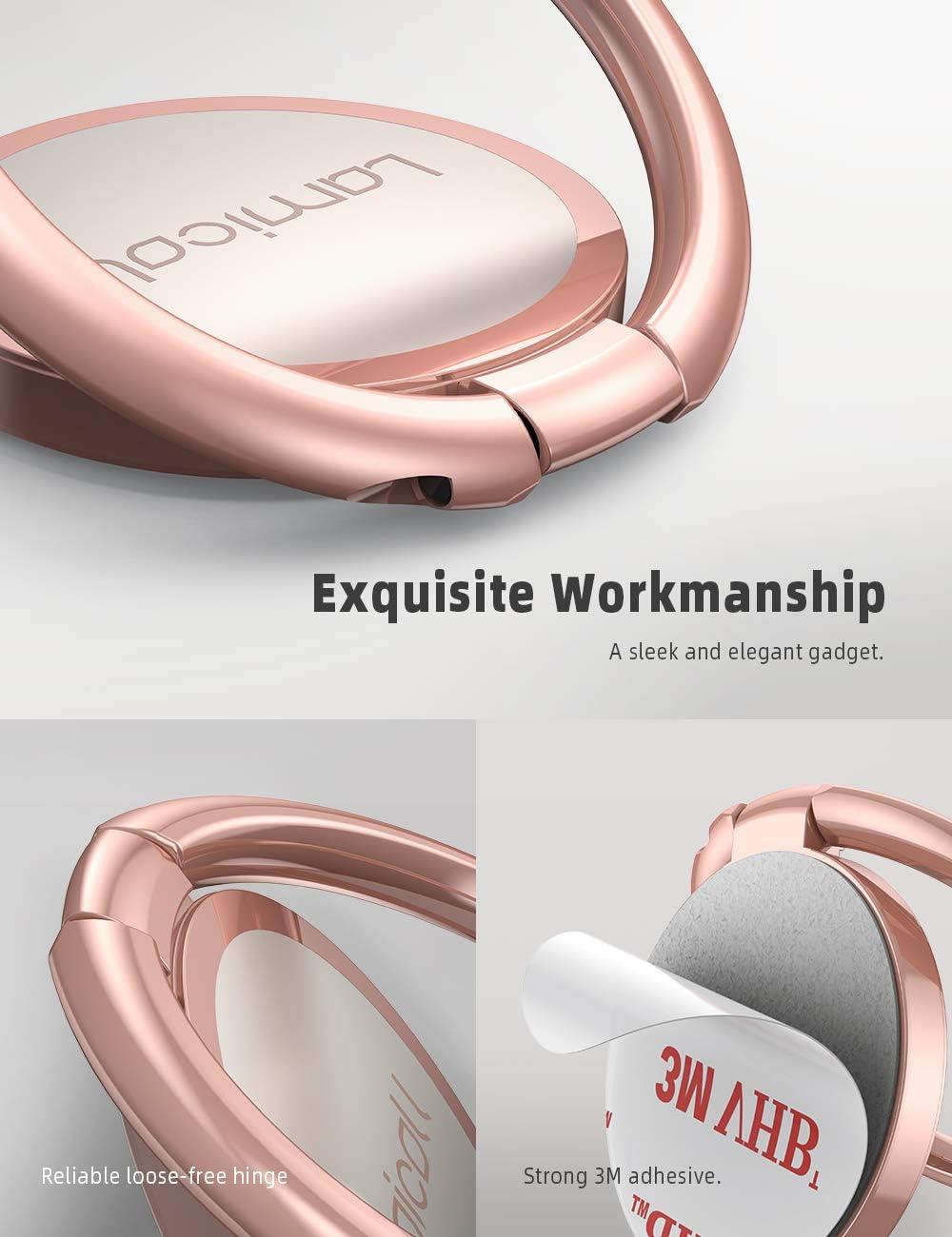 imageLamicall Rose Gold Cell Phone Ring Universal Cell Phone Finger Grip Holder Mothers Day for Mother Compatible with iPhon 16 15 Pro Max XR X Galaxy S25 S24 All Android Smartphone Accessories1Rose Gold