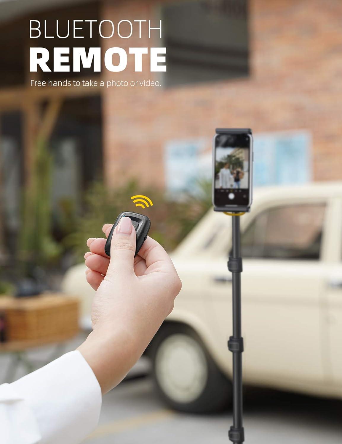 imageLamicall Tablet Floor Tripod Stand  649quot Tablet Holder Mount with Adjustable Height for StreamWatching with Bluetooth Remote for iPad Pro 129 Mini Air iPhone and 4713quot Tablet and Cellphone