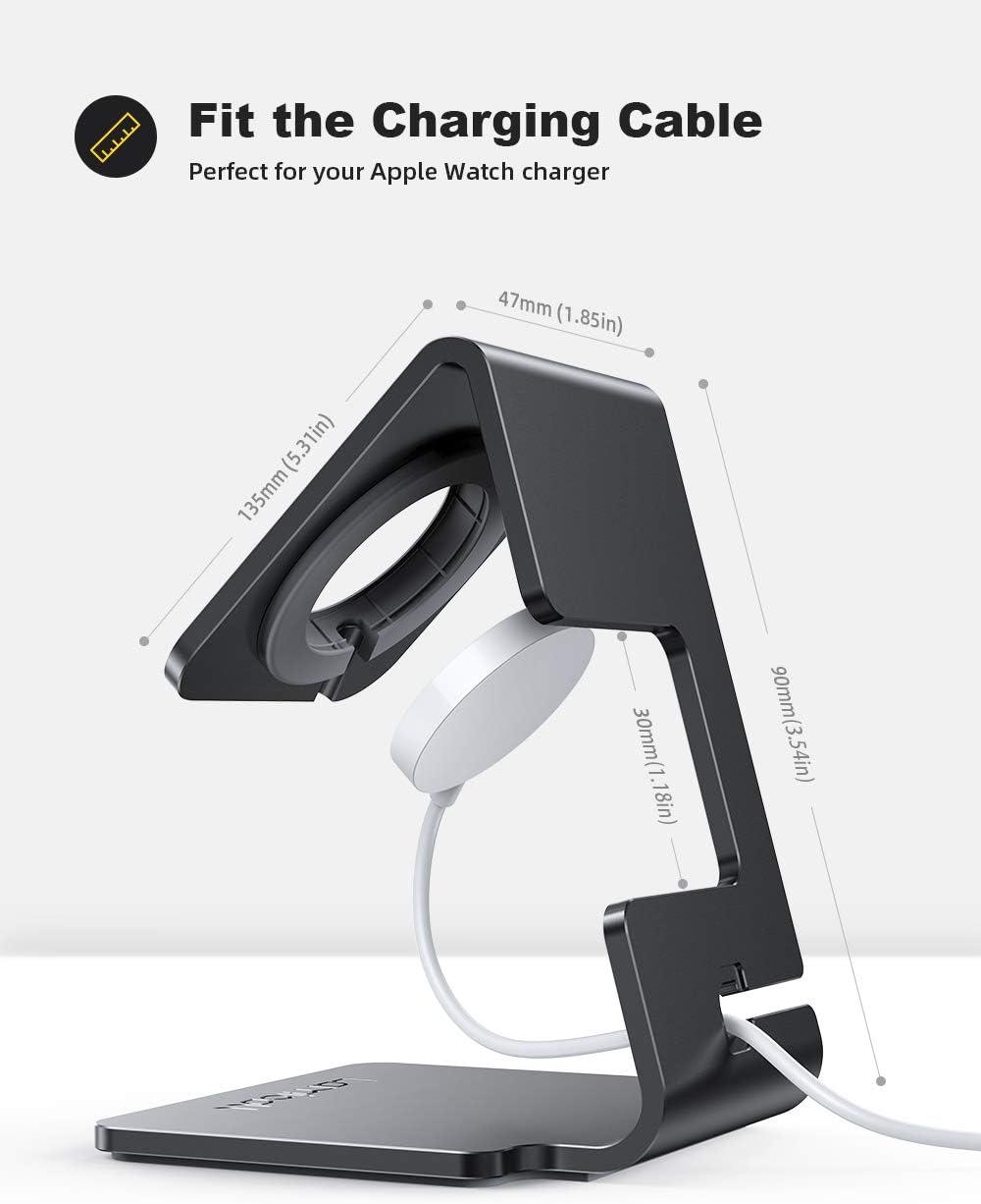 imageLamicall Watch Stand for Apple Watch Magnetic Fast Charger  Desk Charging Stand Holder Dock for Apple iWatch Series SE 10 9 8 7 6 5 4 3 2 1 Series Ultra49mm 46mm 45mm 44mm 42mm 41mm 40mm 38mm1Black