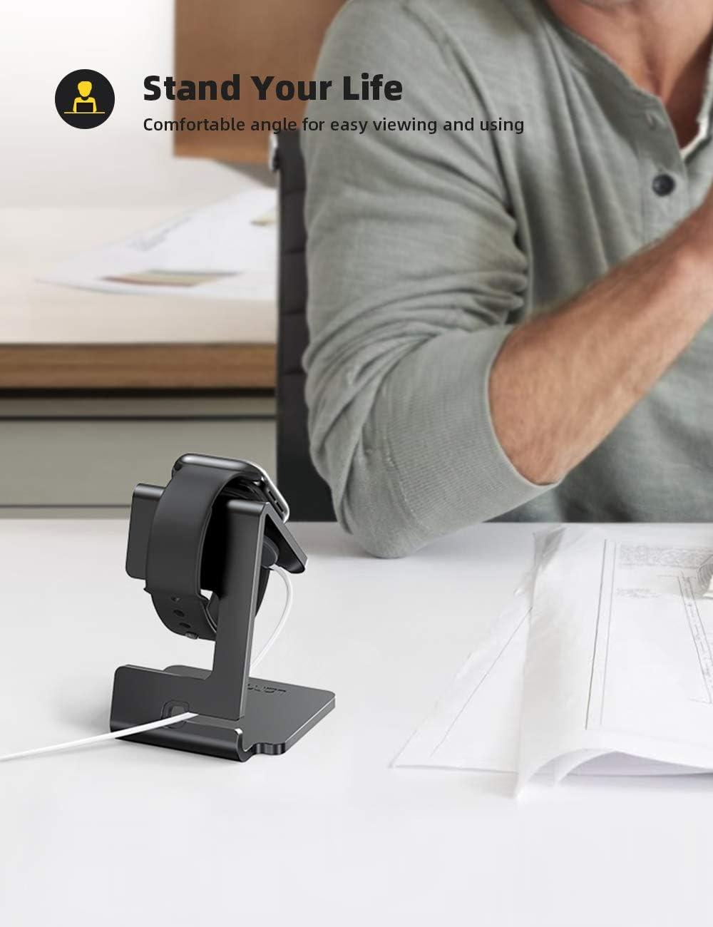 imageLamicall Watch Stand for Apple Watch Magnetic Fast Charger  Desk Charging Stand Holder Dock for Apple iWatch Series SE 10 9 8 7 6 5 4 3 2 1 Series Ultra49mm 46mm 45mm 44mm 42mm 41mm 40mm 38mm1Black