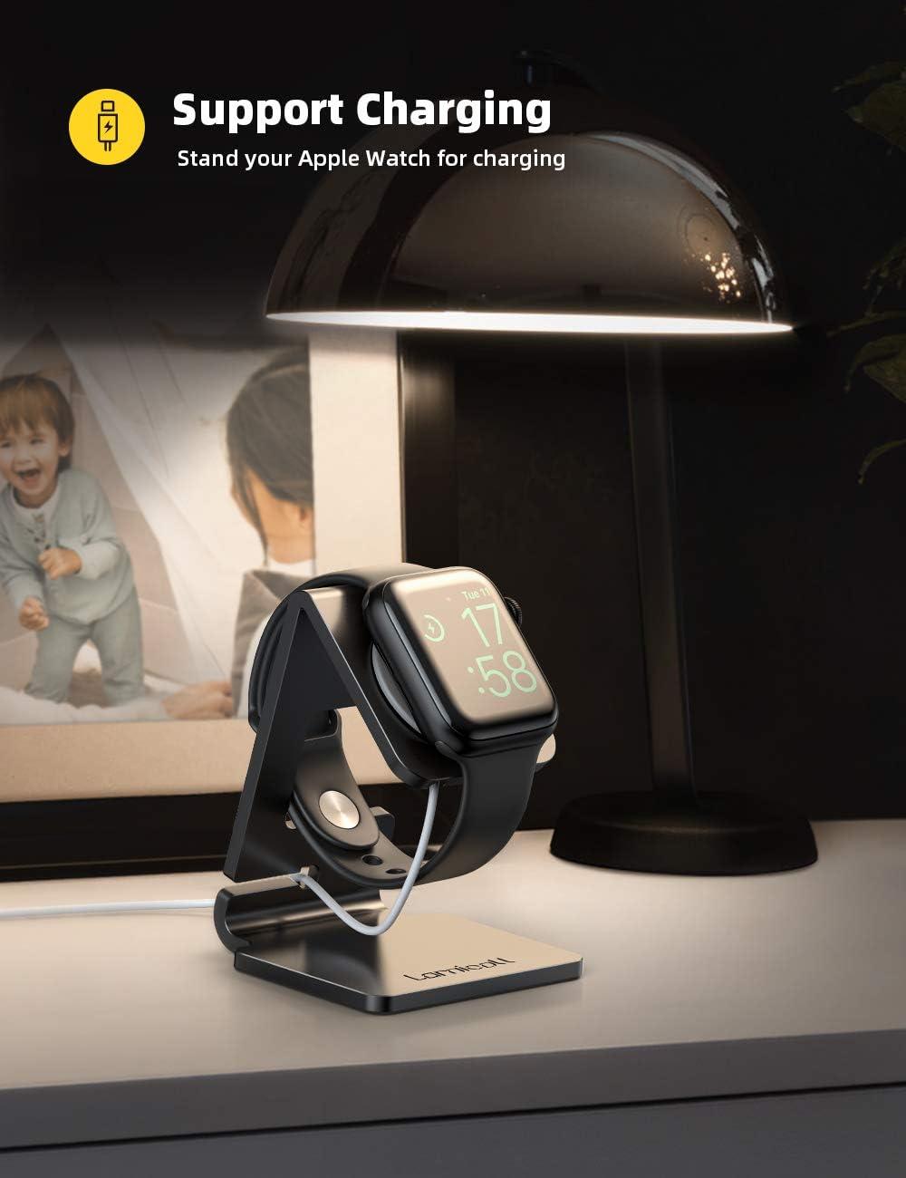 imageLamicall Watch Stand for Apple Watch Magnetic Fast Charger  Desk Charging Stand Holder Dock for Apple iWatch Series SE 10 9 8 7 6 5 4 3 2 1 Series Ultra49mm 46mm 45mm 44mm 42mm 41mm 40mm 38mm1Black