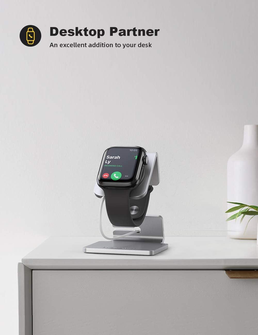 imageLamicall Watch Stand for Apple Watch Magnetic Fast Charger  Desk Charging Stand Holder Dock for Apple iWatch Series SE 10 9 8 7 6 5 4 3 2 1 Series Ultra49mm 46mm 45mm 44mm 42mm 41mm 40mm 38mmSliver