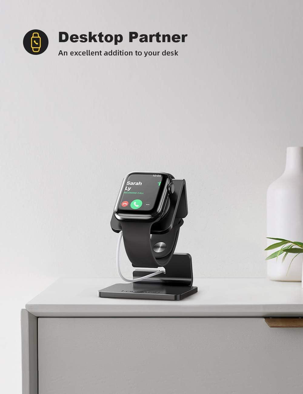 imageLamicall Watch Stand for Apple Watch Magnetic Fast Charger  Desk Charging Stand Holder Dock for Apple iWatch Series SE 10 9 8 7 6 5 4 3 2 1 Series Ultra49mm 46mm 45mm 44mm 42mm 41mm 40mm 38mm1Black