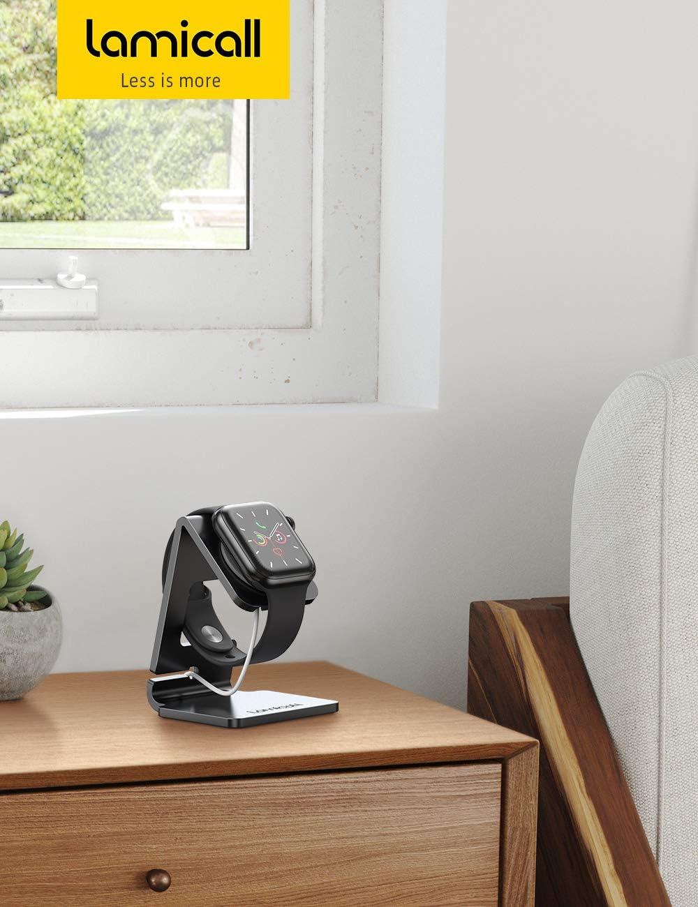 imageLamicall Watch Stand for Apple Watch Magnetic Fast Charger  Desk Charging Stand Holder Dock for Apple iWatch Series SE 10 9 8 7 6 5 4 3 2 1 Series Ultra49mm 46mm 45mm 44mm 42mm 41mm 40mm 38mm1Black