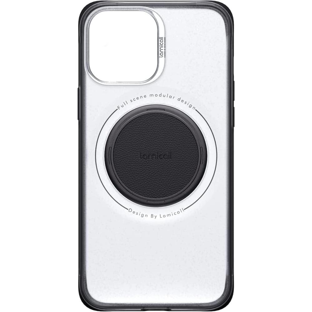 imageLamicall All Lock Airbag Mobile Cell Phone Case for iPhone 14 Works with All Lock Mounts  Clear Frosted and Black14 Plus 67