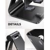 imageLamicall Adjustable Cell Phone Stand Desk Phone Holder Cradle Dock Compatible with iPhone 16 15 14 Plus Pro Pro Max 13 12 X XS48quot Phones Office Accessories All Android Smartphone BlackBlack