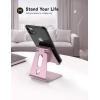 imageLamicall Adjustable Cell Phone Stand Desk Phone Holder Cradle Dock Compatible with iPhone 16 15 14 Plus Pro Pro Max 13 12 X XS48quot Phones Office Accessories All Android Smartphone BlackRose gold 2