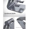 imageLamicall Adjustable Cell Phone Stand Desk Phone Holder Cradle Dock Compatible with iPhone 16 15 14 Plus Pro Pro Max 13 12 X XS48quot Phones Office Accessories All Android Smartphone Blackgrey