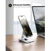 imageLamicall Aluminum Metal Adjustable Cell Phone Stand Desk  Heavy Duty Metal Foldable Desktop Phone Holder Cradle Dock for iPhone 16 15 14 Plus Pro Pro Max 13 12 X XS411 Phone SliverSliver