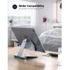 imageLamicall Aluminum Metal Adjustable Cell Phone Stand Desk  Heavy Duty Metal Foldable Desktop Phone Holder Cradle Dock for iPhone 16 15 14 Plus Pro Pro Max 13 12 X XS411 Phone SliverSliver