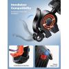 imageLamicall Bike Phone Holder Motorcycle Mount  Motorcycle Phone Holder Handlebar Cell Phone Clamp Scooter Phone Clip for iPhone 16 Pro MaxPlus 15 Pro Max S10 S20 More 47quot to 68quot SmartphonesOrange