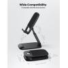 imageLamicall Cell Phone Stand for Desk  Height Adjustable Foldable Mobile Phone Holder Portable Stand for iPhone 16 15 14 13 12 11 Pro Max Plus Galaxy S25 S24 All Cellphones Office Accessories1Black