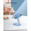 imageLamicall Cell Phone Stand for Desk  Height Adjustable Foldable Mobile Phone Holder Portable Stand for iPhone 16 15 14 13 12 11 Pro Max Plus Galaxy S25 S24 All Cellphones Office AccessoriesBlue