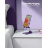 imageLamicall Cell Phone Stand for Desk  Height Adjustable Foldable Mobile Phone Holder Portable Stand for iPhone 16 15 14 13 12 11 Pro Max Plus Galaxy S25 S24 All Cellphones Office AccessoriesDark Purple