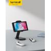 imageLamicall Cell Phone Stand for Desk  Height Adjustable Foldable Mobile Phone Holder Portable Stand for iPhone 16 15 14 13 12 11 Pro Max Plus Galaxy S25 S24 All Cellphones Office Accessories1Black