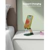 imageLamicall Cell Phone Stand for Desk  Height Adjustable Foldable Mobile Phone Holder Portable Stand for iPhone 16 15 14 13 12 11 Pro Max Plus Galaxy S25 S24 All Cellphones Office AccessoriesDark Green