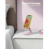 imageLamicall Cell Phone Stand for Desk  Height Adjustable Foldable Mobile Phone Holder Portable Stand for iPhone 16 15 14 13 12 11 Pro Max Plus Galaxy S25 S24 All Cellphones Office AccessoriesPink