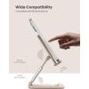imageLamicall Cell Phone Stand for Desk  Height Adjustable Foldable Mobile Phone Holder Portable Stand for iPhone 16 15 14 13 12 11 Pro Max Plus Galaxy S25 S24 All Cellphones Office AccessoriesKhaki