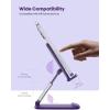 imageLamicall Cell Phone Stand for Desk  Height Adjustable Foldable Mobile Phone Holder Portable Stand for iPhone 16 15 14 13 12 11 Pro Max Plus Galaxy S25 S24 All Cellphones Office AccessoriesDark Purple