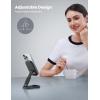 imageLamicall Cell Phone Stand for Desk  Height Adjustable Foldable Mobile Phone Holder Portable Stand for iPhone 16 15 14 13 12 11 Pro Max Plus Galaxy S25 S24 All Cellphones Office Accessories1Black