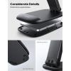 imageLamicall Cell Phone Stand for Desk  Height Adjustable Foldable Mobile Phone Holder Portable Stand for iPhone 16 15 14 13 12 11 Pro Max Plus Galaxy S25 S24 All Cellphones Office Accessories1Black