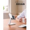 imageLamicall Cell Phone Stand for Desk  Height Adjustable Foldable Mobile Phone Holder Portable Stand for iPhone 16 15 14 13 12 11 Pro Max Plus Galaxy S25 S24 All Cellphones Office Accessories1White