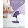 imageLamicall Cell Phone Stand for Desk  Height Adjustable Foldable Mobile Phone Holder Portable Stand for iPhone 16 15 14 13 12 11 Pro Max Plus Galaxy S25 S24 All Cellphones Office AccessoriesDark Purple