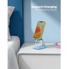 imageLamicall Cell Phone Stand for Desk  Height Adjustable Foldable Mobile Phone Holder Portable Stand for iPhone 16 15 14 13 12 11 Pro Max Plus Galaxy S25 S24 All Cellphones Office AccessoriesBlue