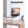 imageLamicall Laptop Stand Desk Walnut Wood Laptop Riser Portable Removable Aluminum Ventilated Ergonomic Computer Notebook Stand Holder Elevator for MacBook Air Pro Dell XPS HP 1016  SilverSliver