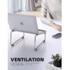 imageLamicall Laptop Stand Desk Walnut Wood Laptop Riser Portable Removable Aluminum Ventilated Ergonomic Computer Notebook Stand Holder Elevator for MacBook Air Pro Dell XPS HP 1016  SilverSliver