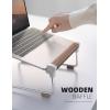 imageLamicall Laptop Stand Desk Walnut Wood Laptop Riser Portable Removable Aluminum Ventilated Ergonomic Computer Notebook Stand Holder Elevator for MacBook Air Pro Dell XPS HP 1016  SilverSliver
