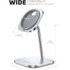 imageLamicall Phone Stand for Apple 15W MagSafe Charger  Charger Not Included 360 Rotation Adjustable Aluminum Charging Holder Dock for Desk Compatible with iPhone 16 15 14 13 12 Pro Pro Max Plusfor 25W Charger New Version  16 Series