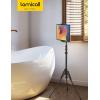 imageLamicall Tablet Floor Tripod Stand  649quot Tablet Holder Mount with Adjustable Height for StreamWatching with Bluetooth Remote for iPad Pro 129 Mini Air iPhone and 4713quot Tablet and Cellphone