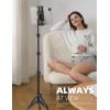 imageLamicall Tablet Floor Tripod Stand  649quot Tablet Holder Mount with Adjustable Height for StreamWatching with Bluetooth Remote for iPad Pro 129 Mini Air iPhone and 4713quot Tablet and Cellphone