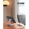 imageTablet Stand Adjustable Lamicall Tablet Stand  Desktop Stand Holder Dock Compatible with Tablet Such as iPad 2018 Pro 97 105 Air Mini 4 3 2 Kindle Nexus Accessories EReader 413 Black1Silver