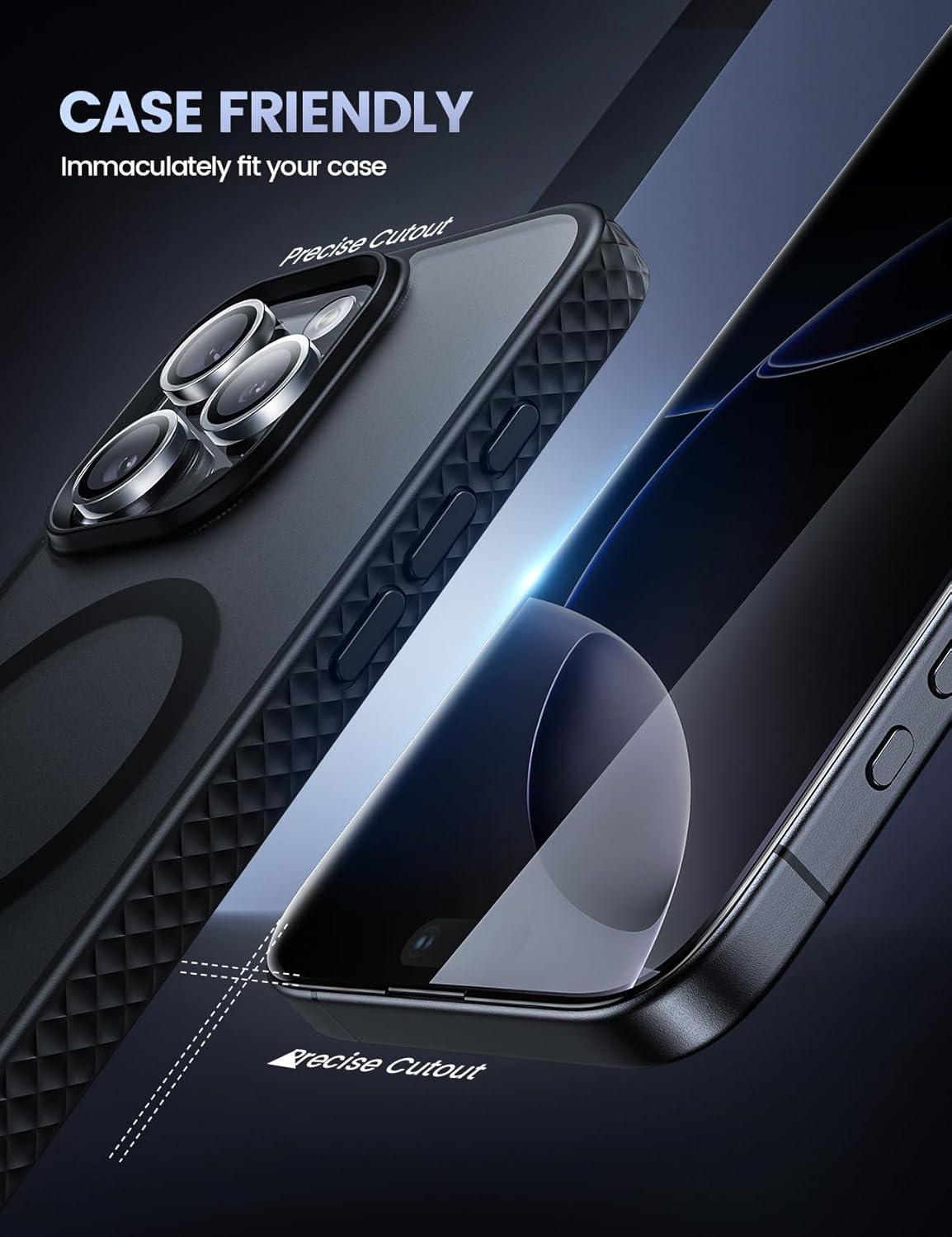 imageLamicall 22 for iPhone 16 Pro Max Screen Protector 69quot with Camera Lens Protector Top 9H Tempered Glass Film Easy Alignment AntiScratch 0 Bubbles HD Clear for iPhone 16 Pro Max  2Pack16 Pro Max69